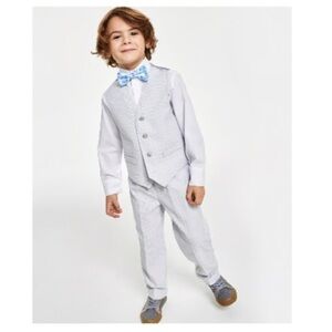 NWT! Nautica Little Boys 4-Pc. Vest bow tie set